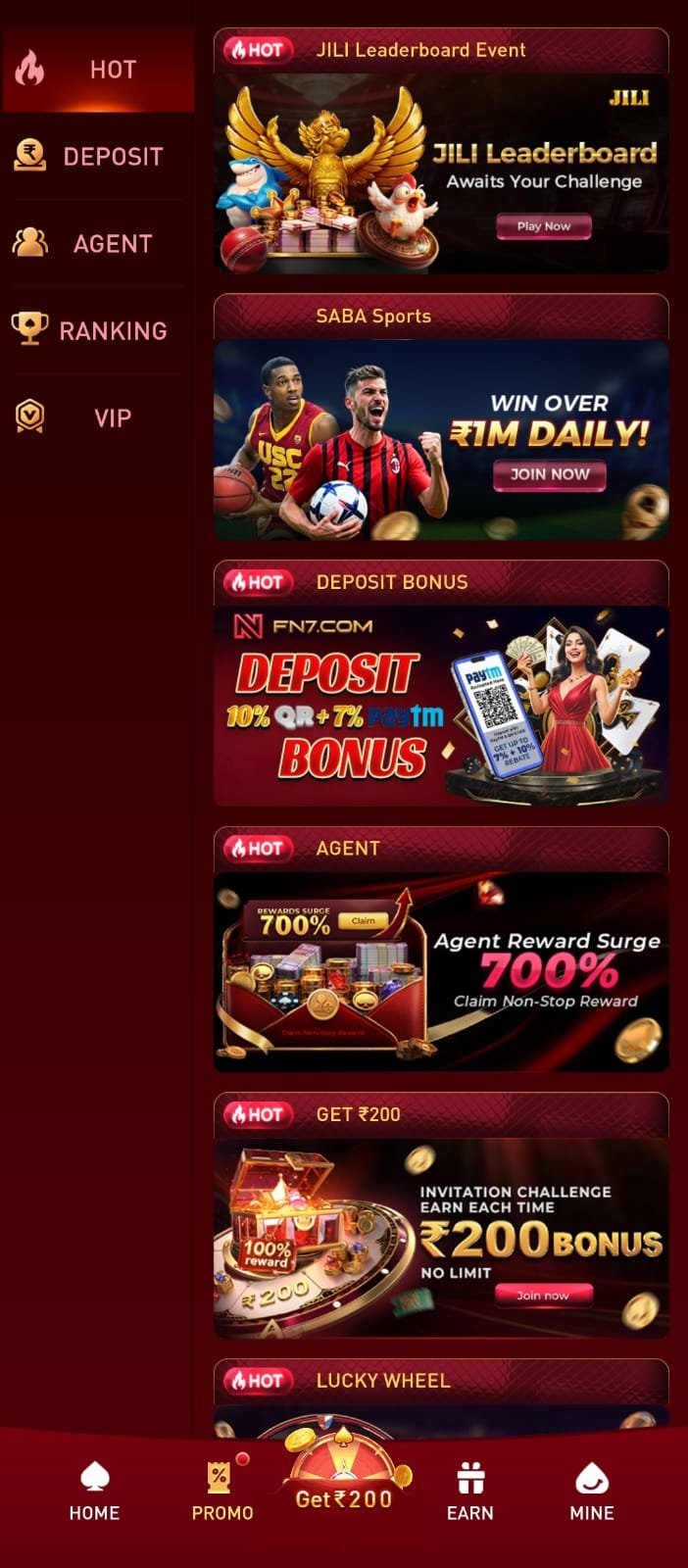 RAJWIN GAME red neon gaming logo on dark background Caption: